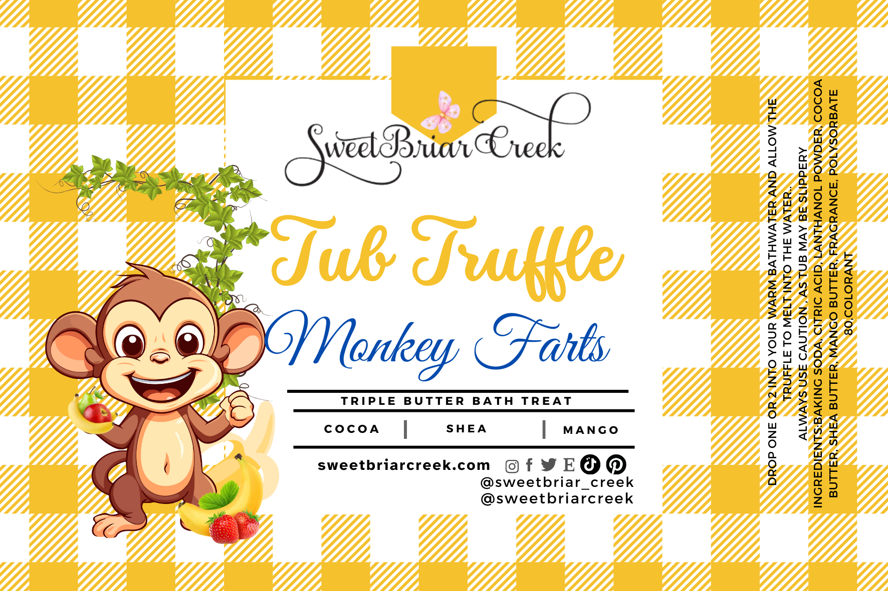 Monkey Farts Bath Butter Tub Truffles