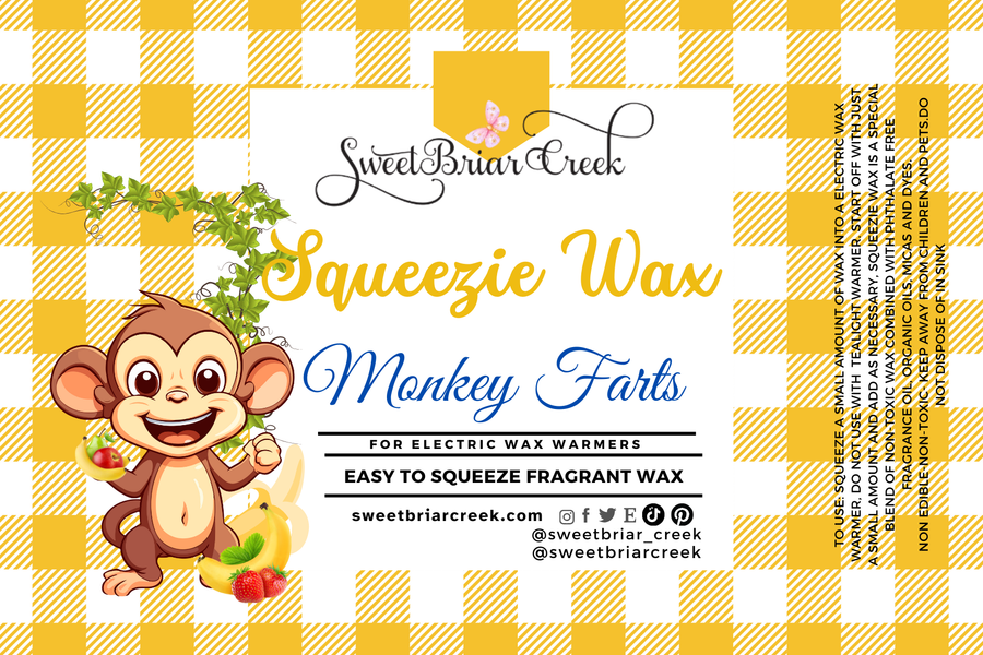 Monkey Farts Squeezie Wax + Scoopable melts for Waxwarmer