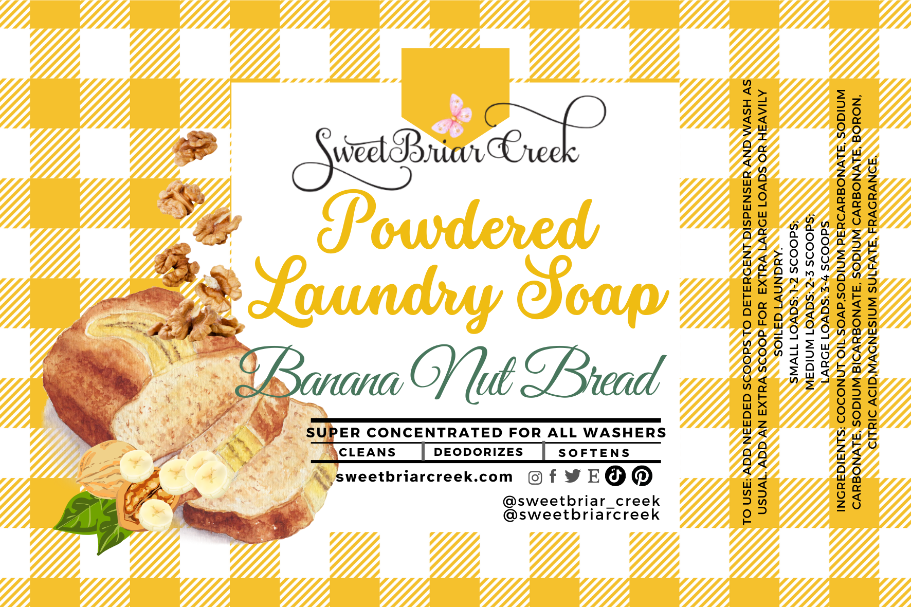 Banana Nut Bread Powdered Laundry Soap