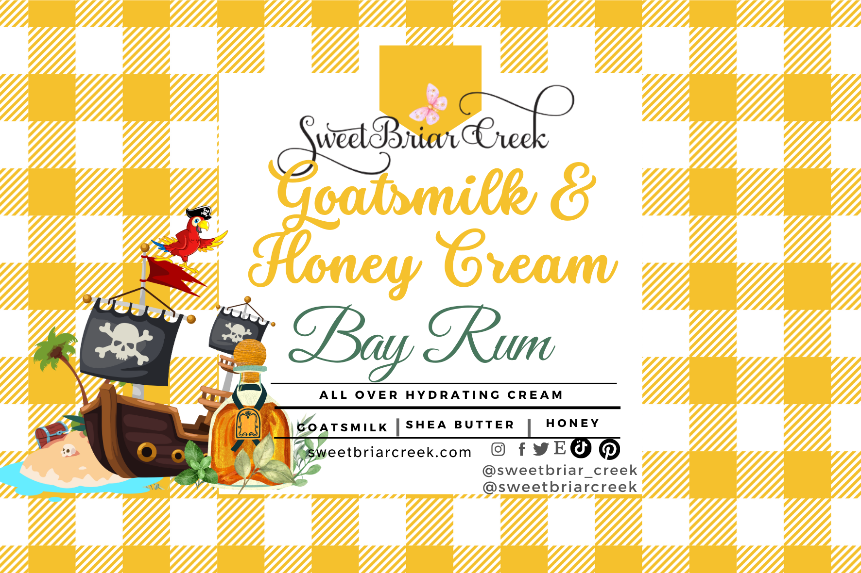 Bay Rum Goat Milk & Honey Body Creme