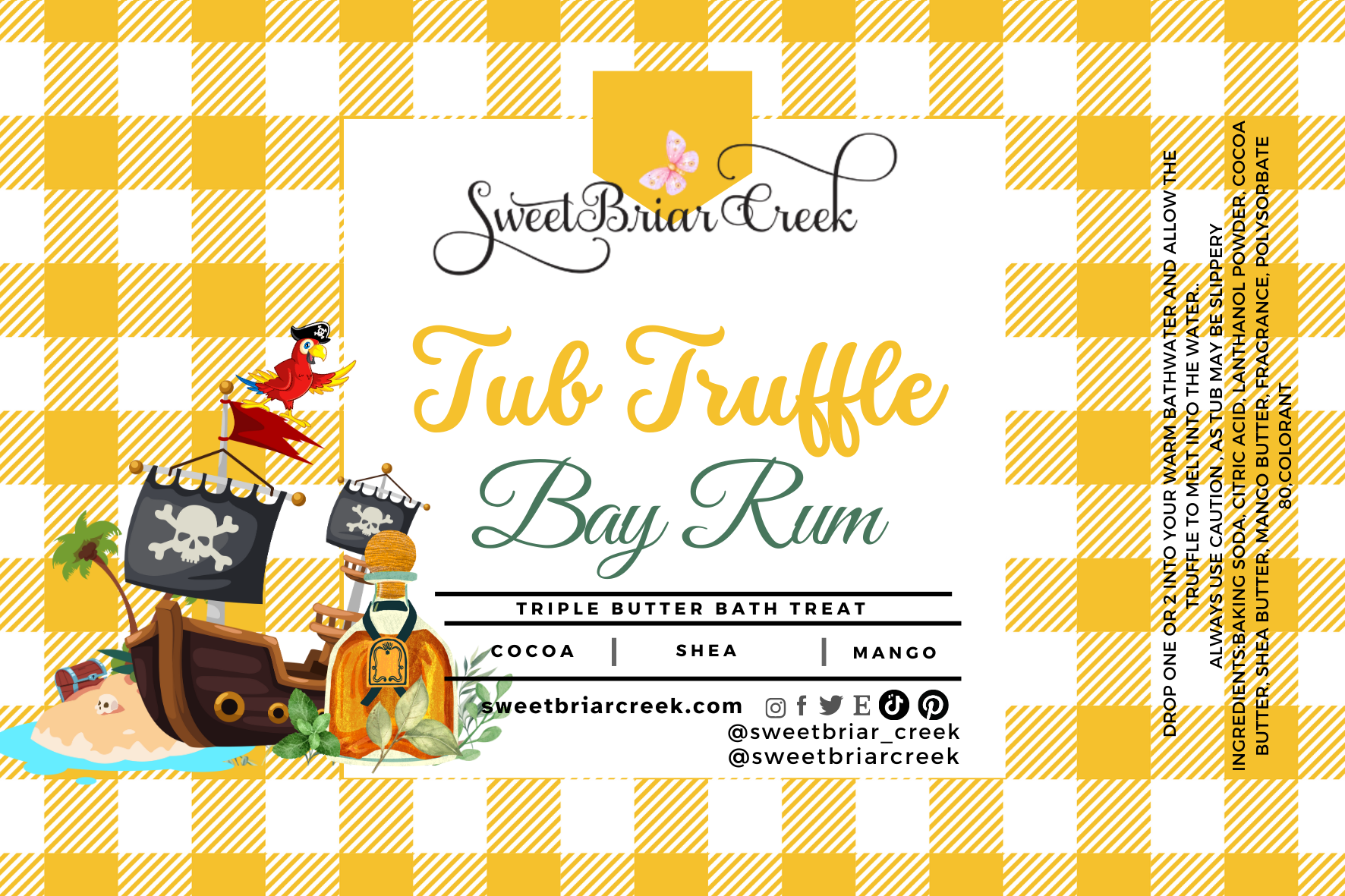 Bay Rum Bath Butter Tub Truffles