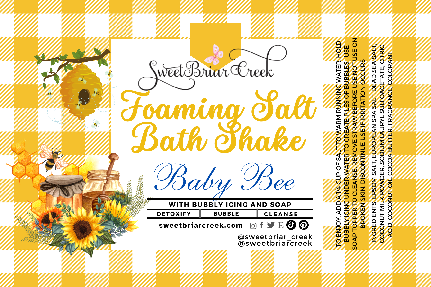 Baby Bee Foaming Salt Bath Shake