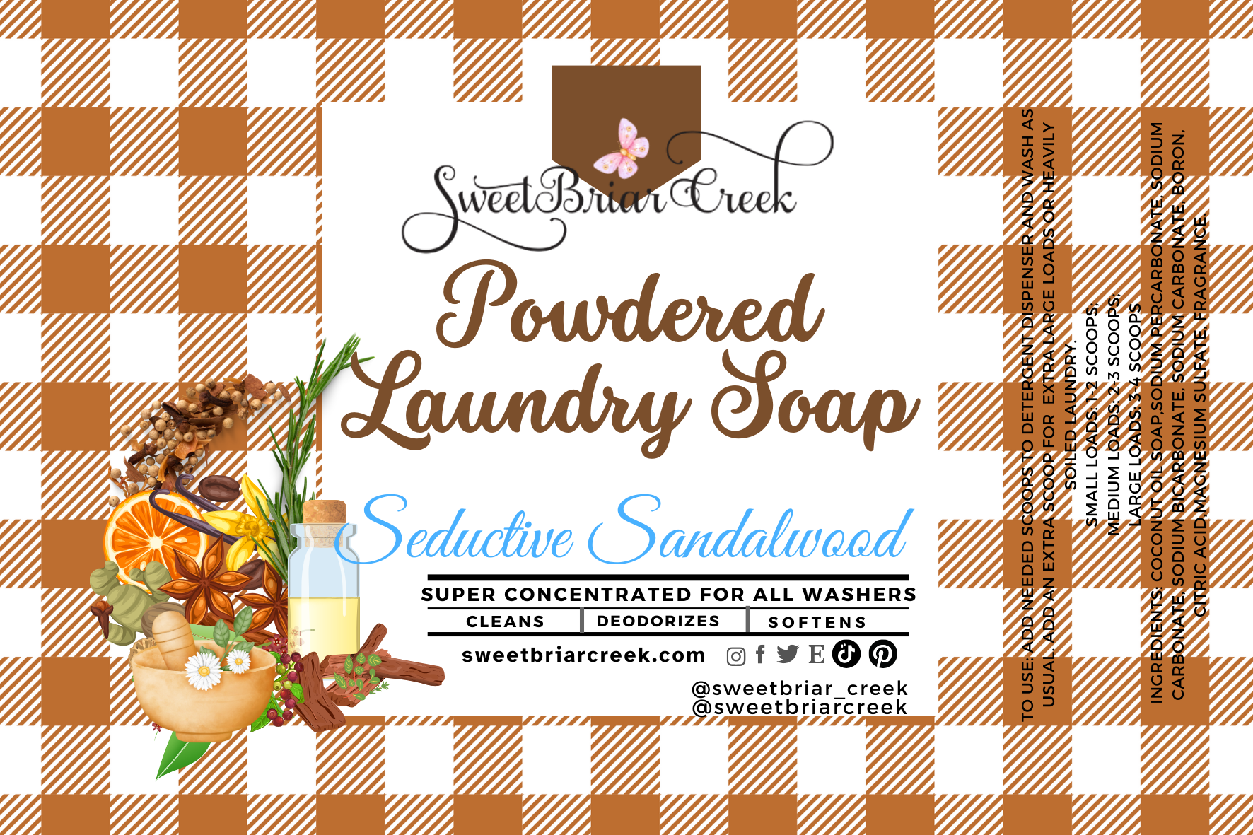 Seductive Sandalwood Powdered Laundry Soap