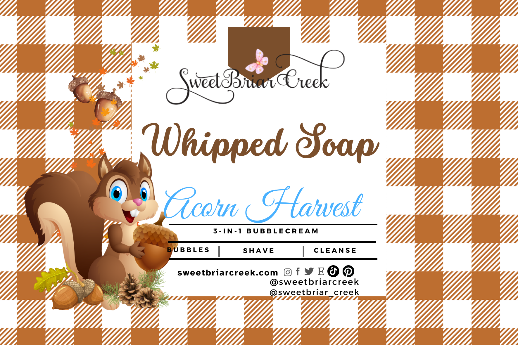 Acorn Harvest Whipped Soap & Shaving Cream