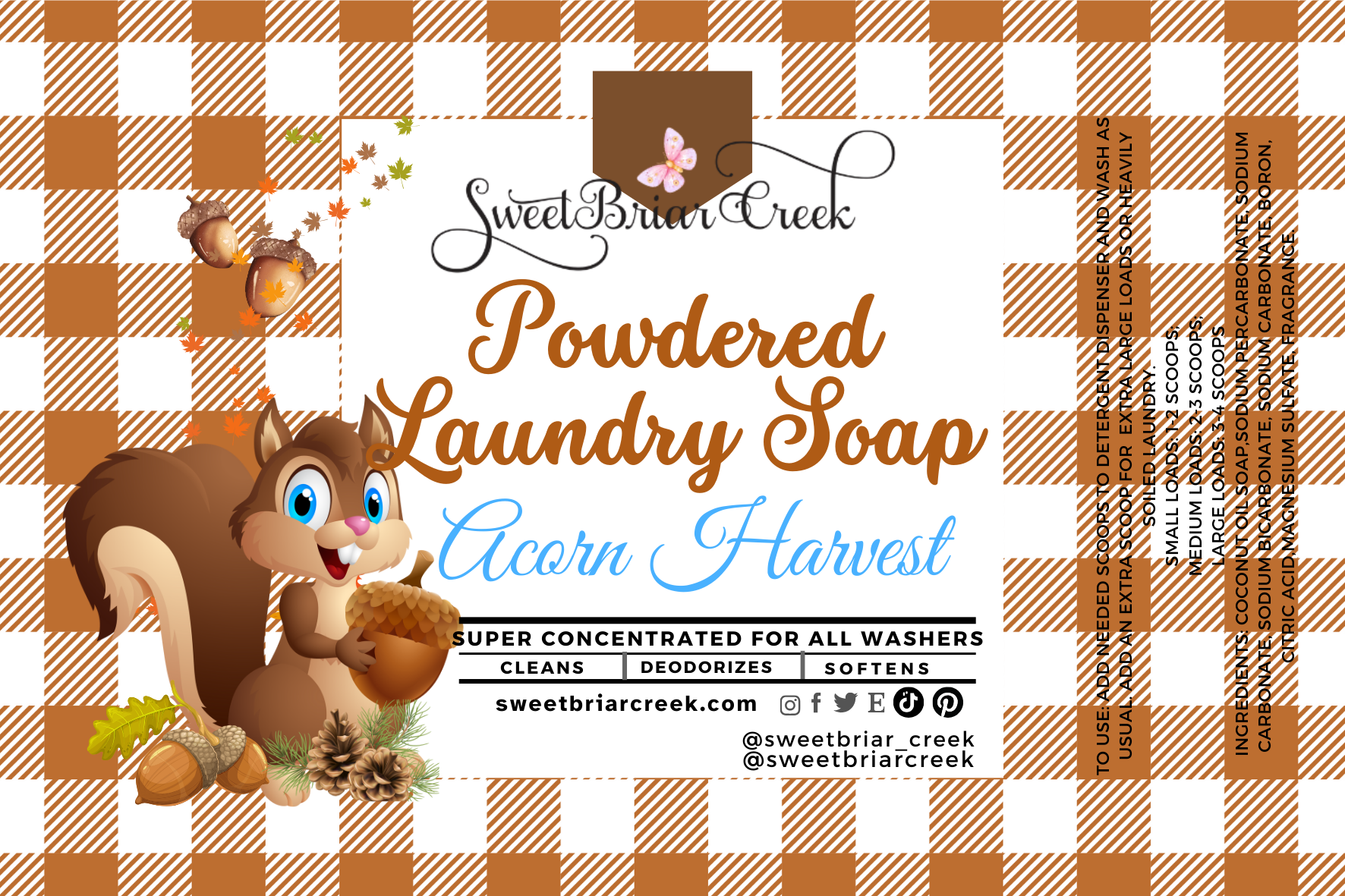 Acorn Harvest Powdered Laundry Soap