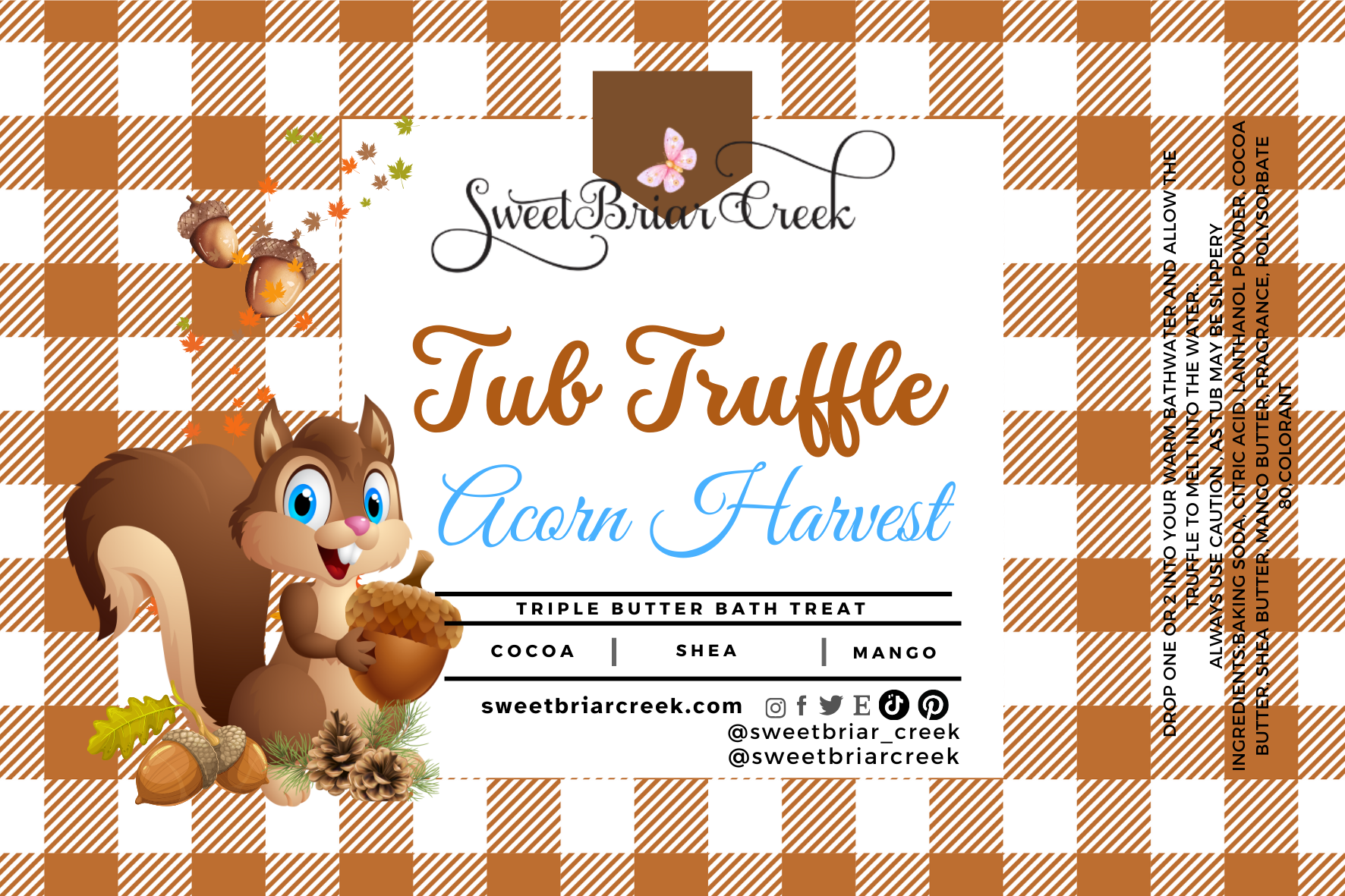 Acorn Harvest Bath Butter Tub Truffles