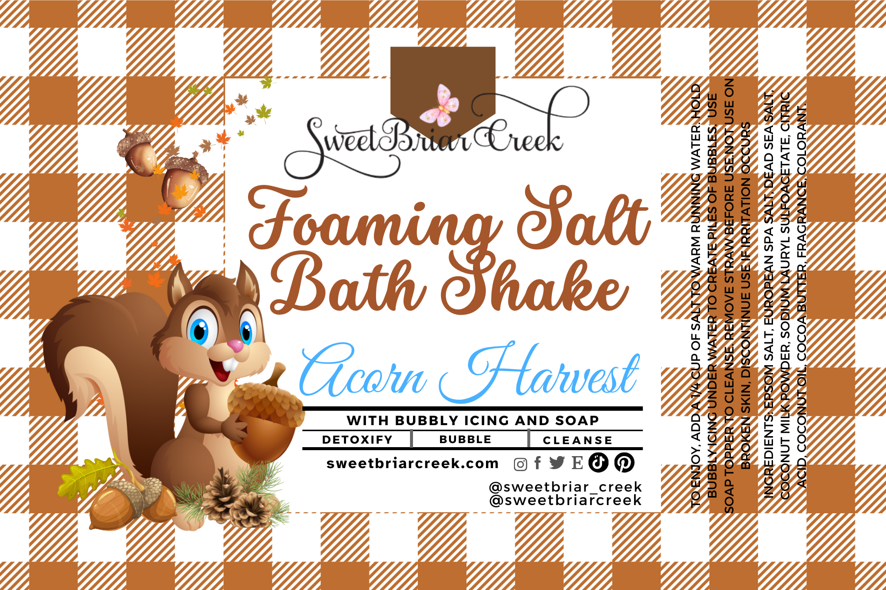 Acorn Harvest Foaming Salt Bath Shake