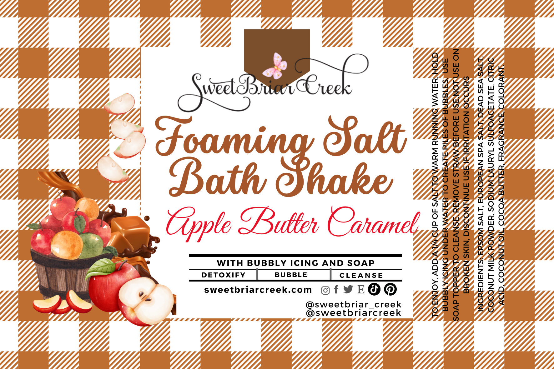 Apple Butter Caramel Foaming Salt Bath Shake