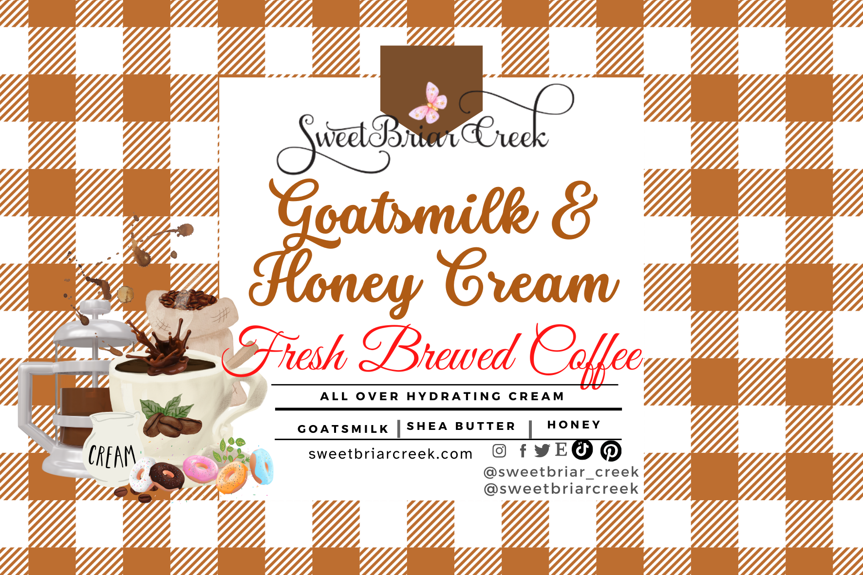 Fresh Brewed Coffee Goat Milk & Honey Body Creme