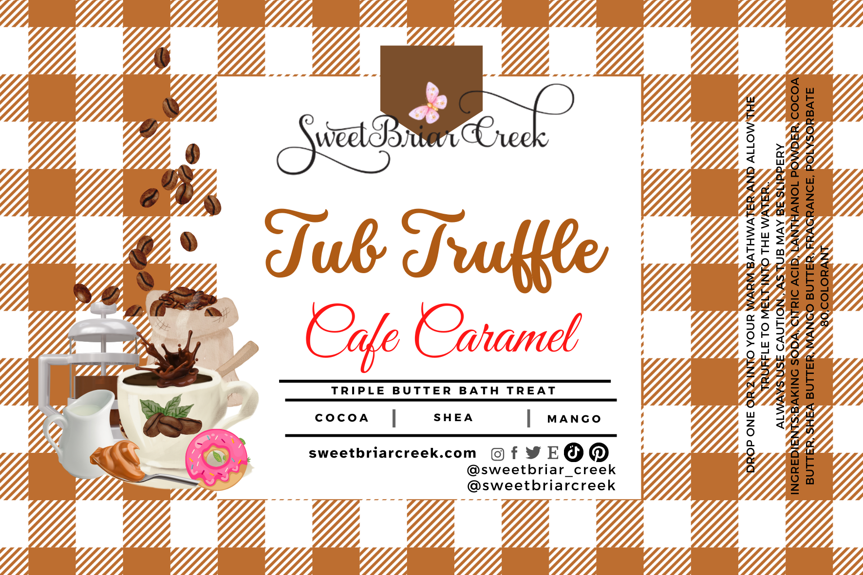 Cafe Caramel Bath Butter Tub Truffles