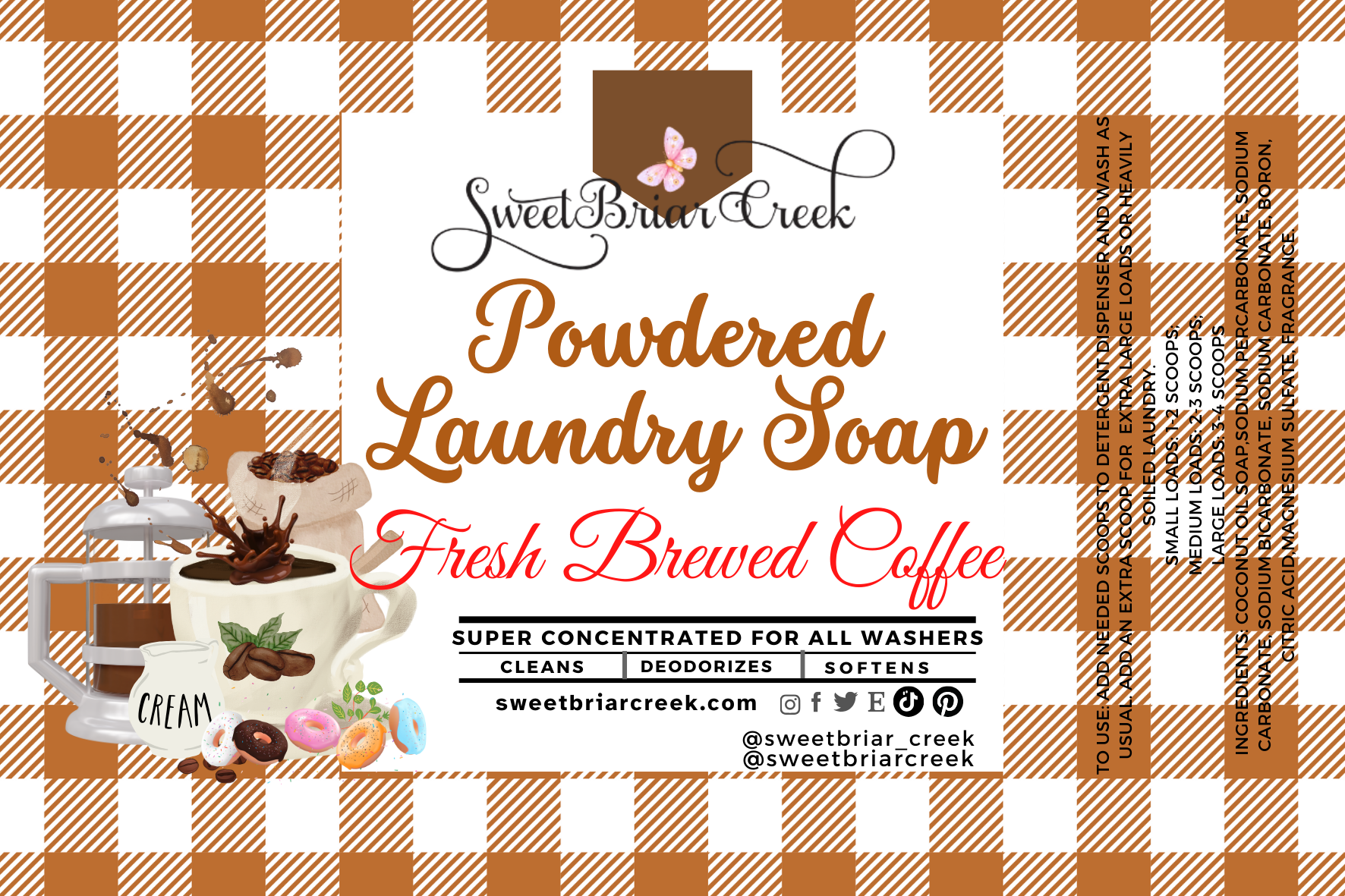 Fresh Brewed Coffee Powdered Laundry Soap
