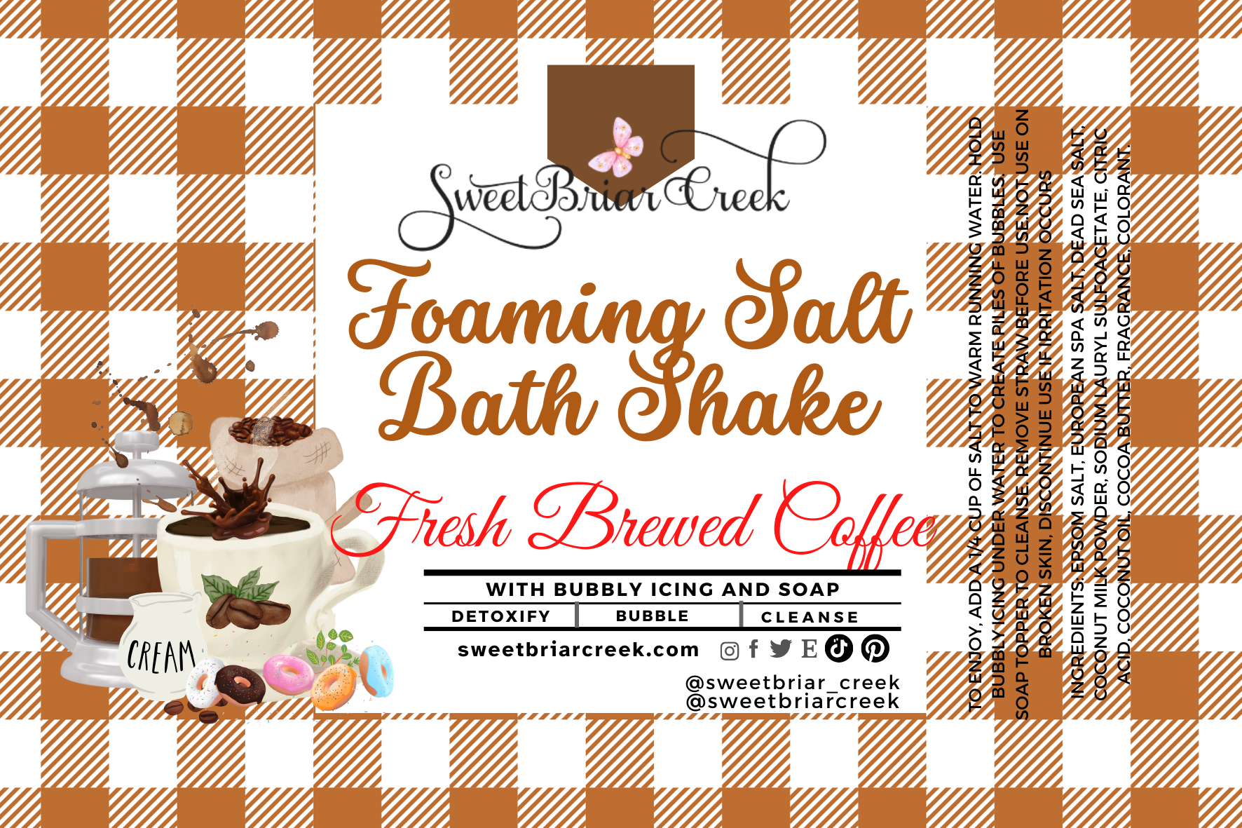 Fresh Brewed Coffee Foaming Salt Bath Shake