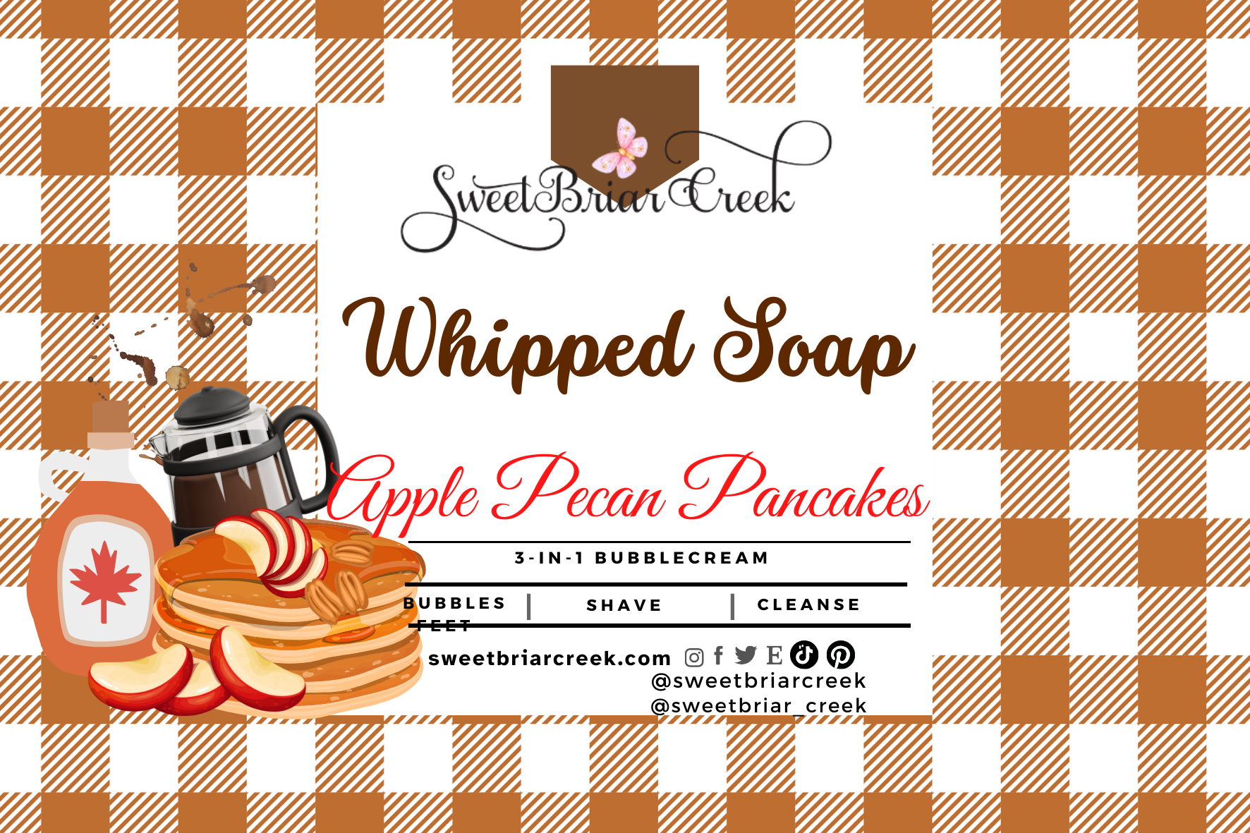 Apple Pecan Pancakes Whipped Soap & Shaving Cream