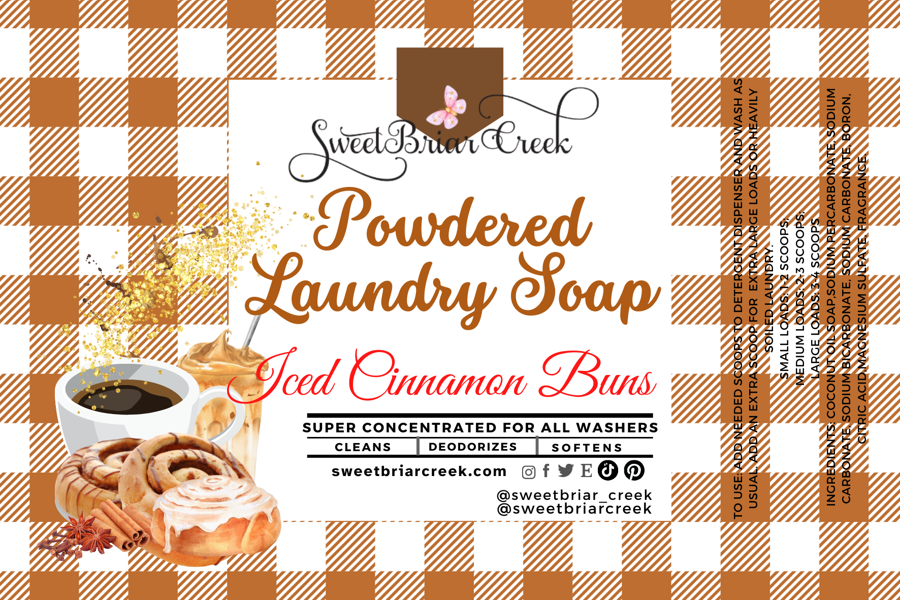 Iced Cinnamon Buns Powdered Laundry Soap