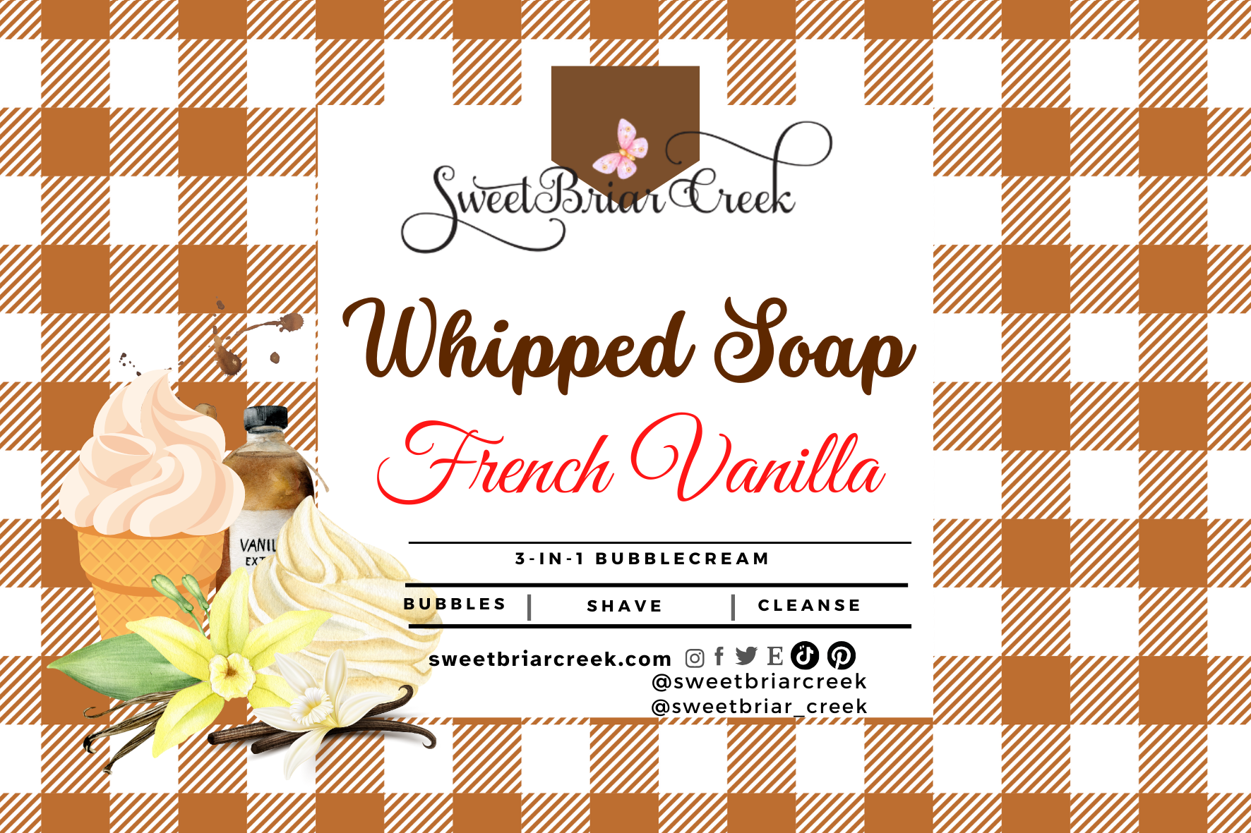 French Vanilla Whipped Soap & Shaving Cream