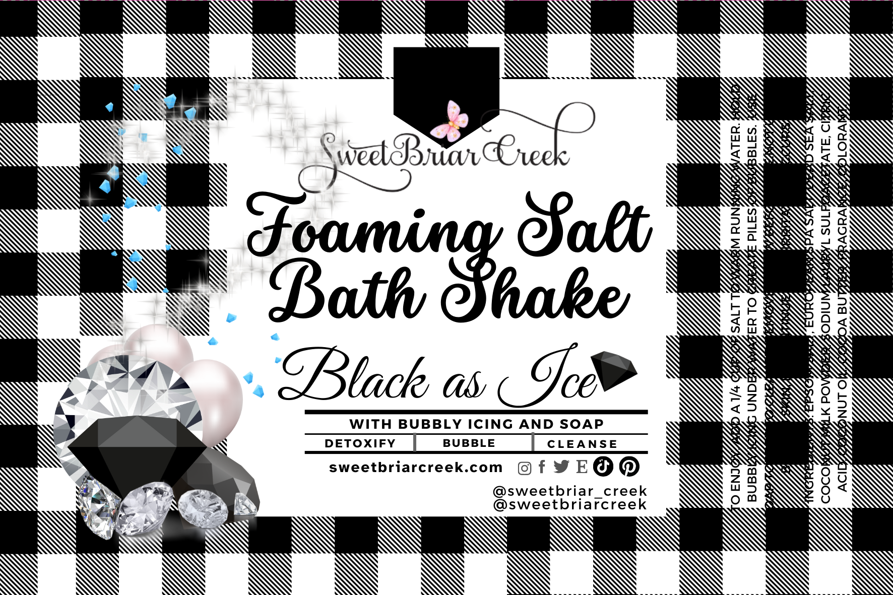 Black Ice Foaming Salt Bath Shake