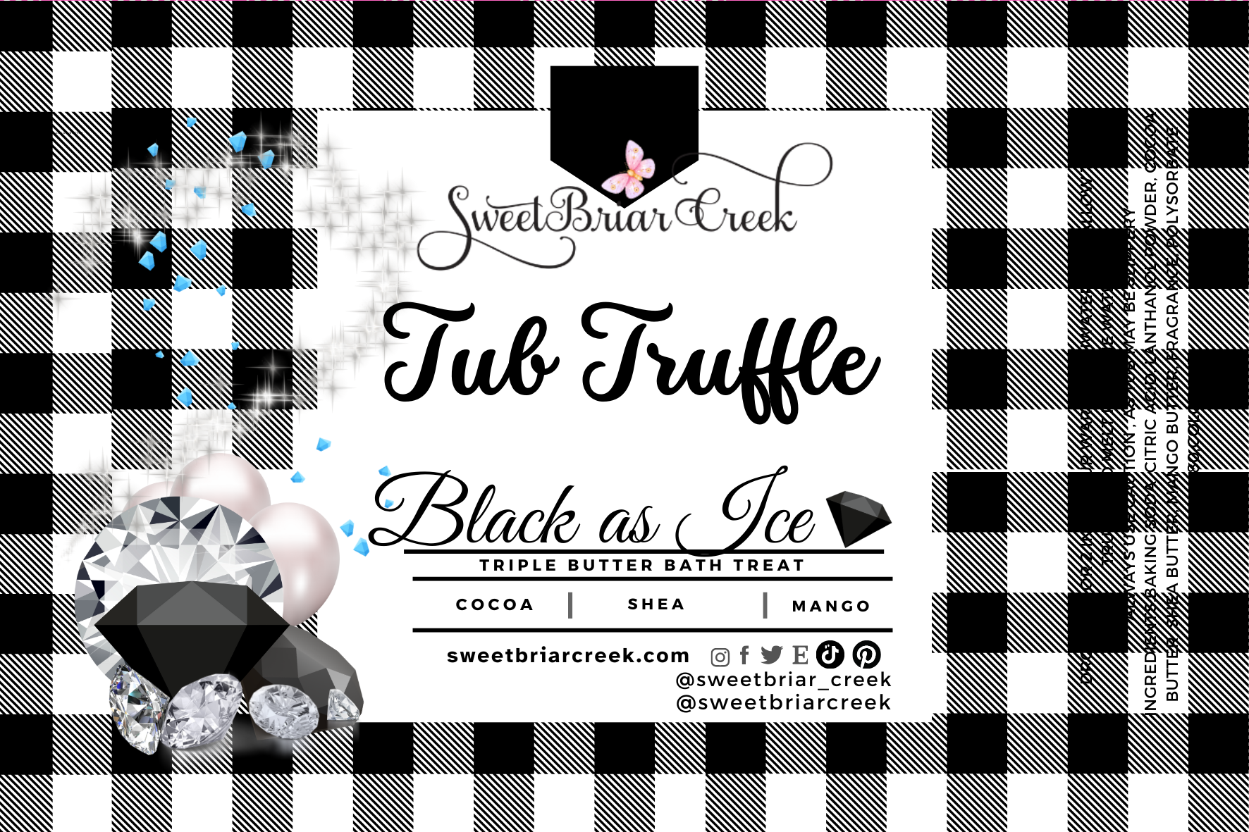 Black Ice Bath Butter Tub Truffles