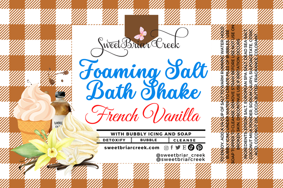 French Vanilla Foaming Salt Bath Shake