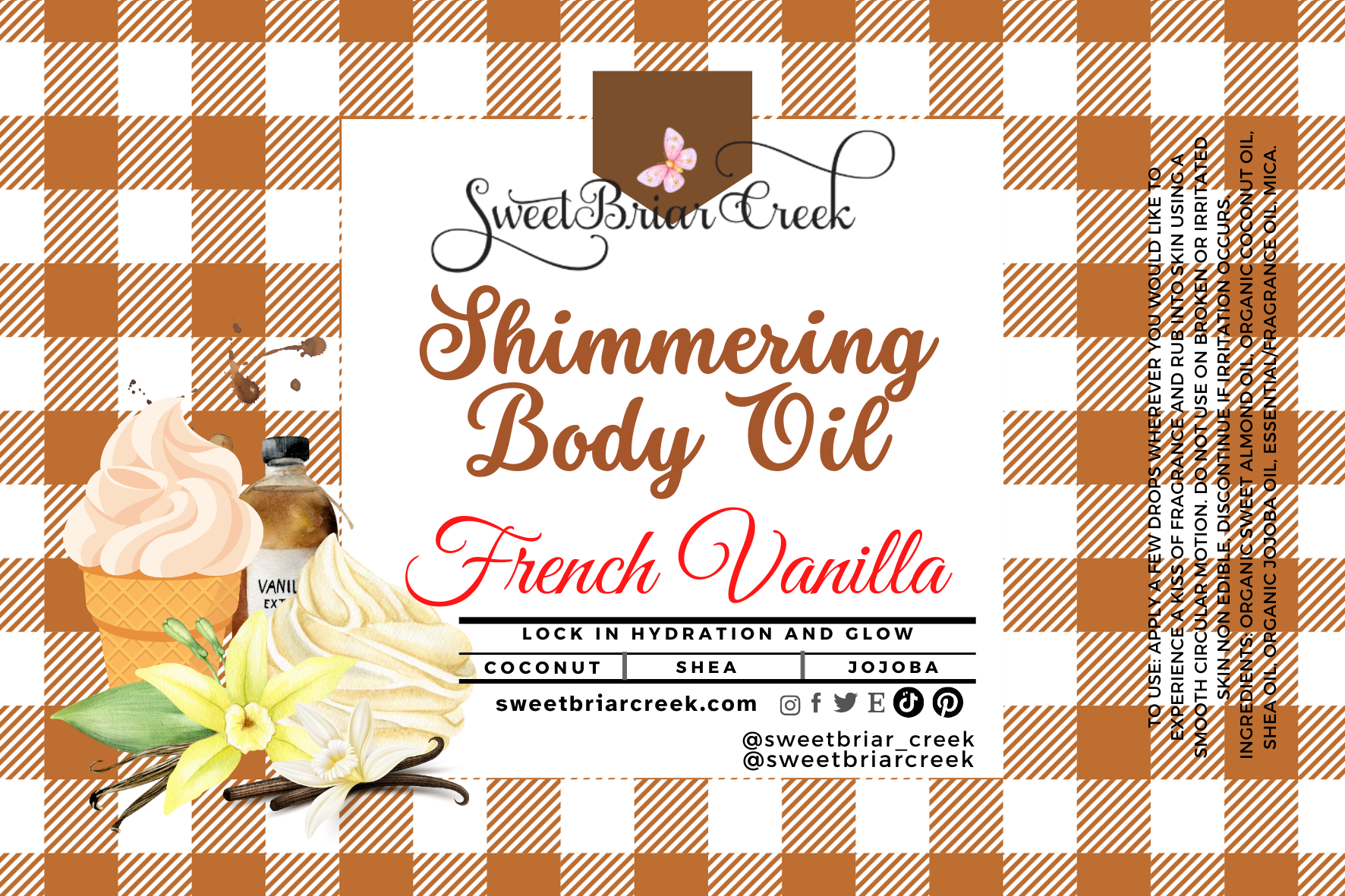 French Vanilla Shimmering Body Oil