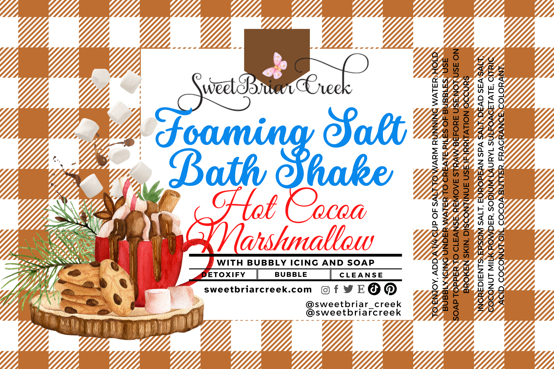 Hot Cocoa & Marshmallow Foaming Salt Bath Shake