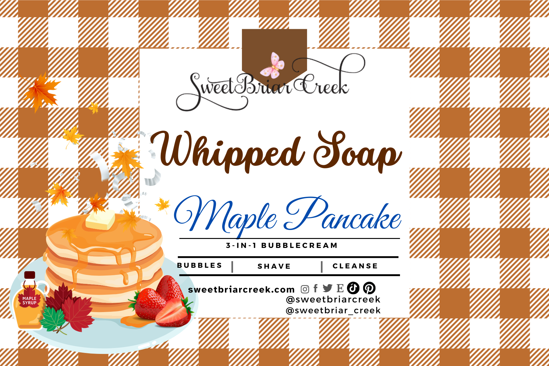 Maple Pancake Whipped Soap & Shaving Cream