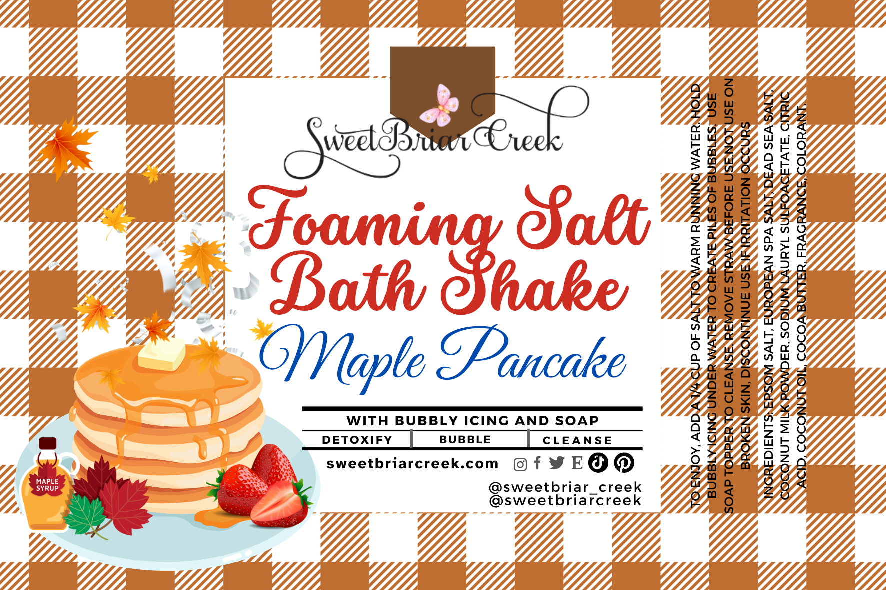 Maple Pancake Foaming Salt Bath Shake