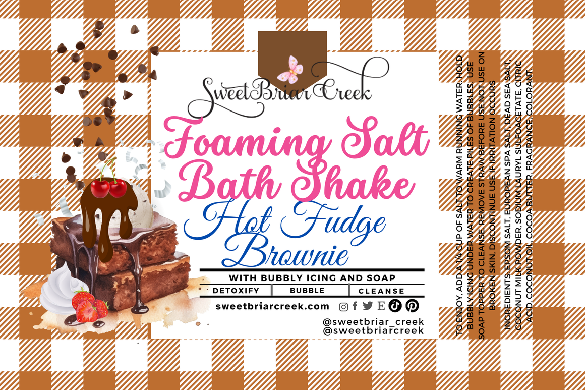 Hot Fudge Brownies Foaming Salt Bath Shake