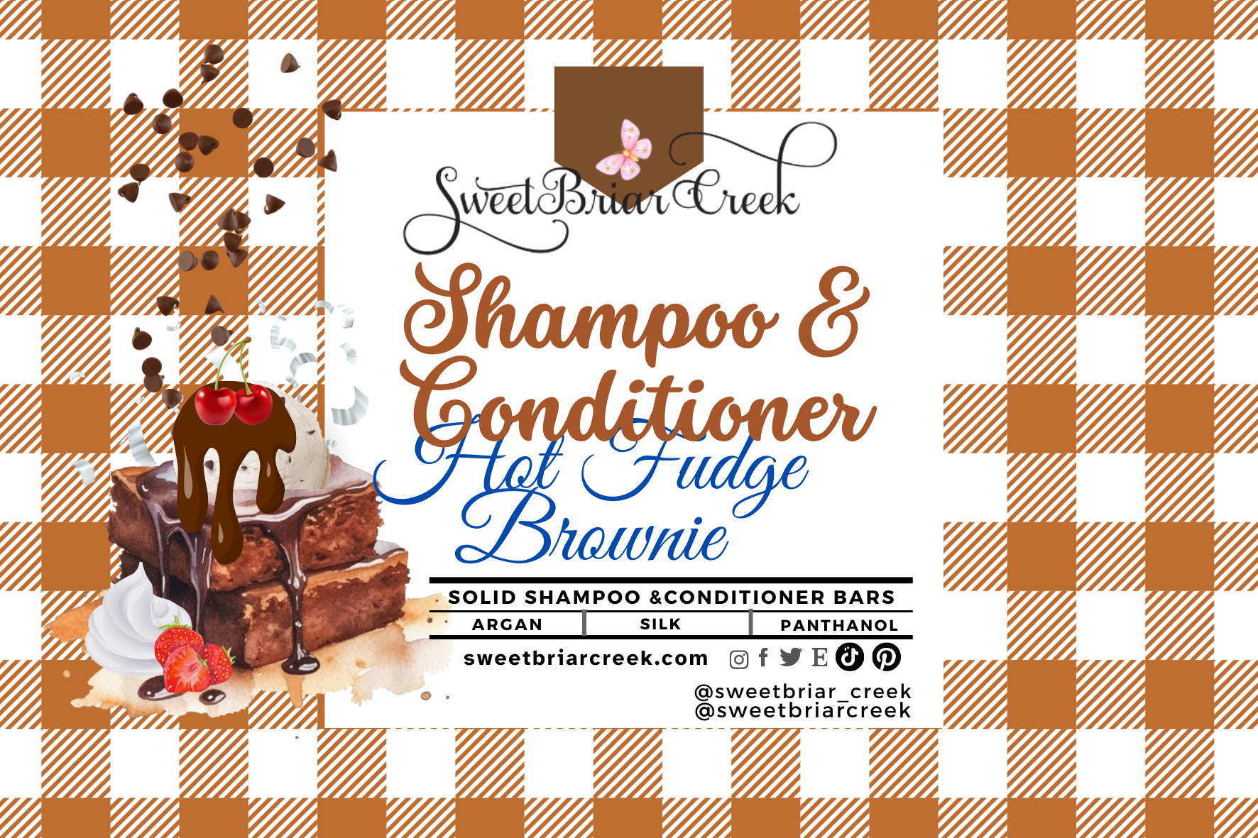 Hot Fudge Brownie Shampoo & Conditioner Bars