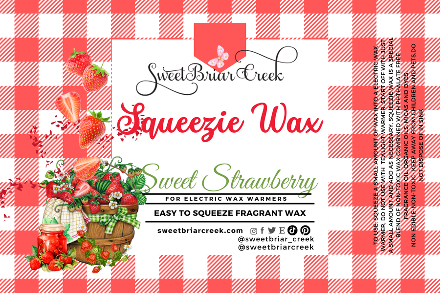 Sweet Strawberry Squeezie Wax + Scoopable melts for Waxwarmer