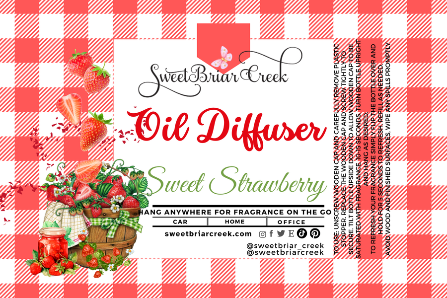 Sweet Strawberry Hanging Car Diffuser & Refills