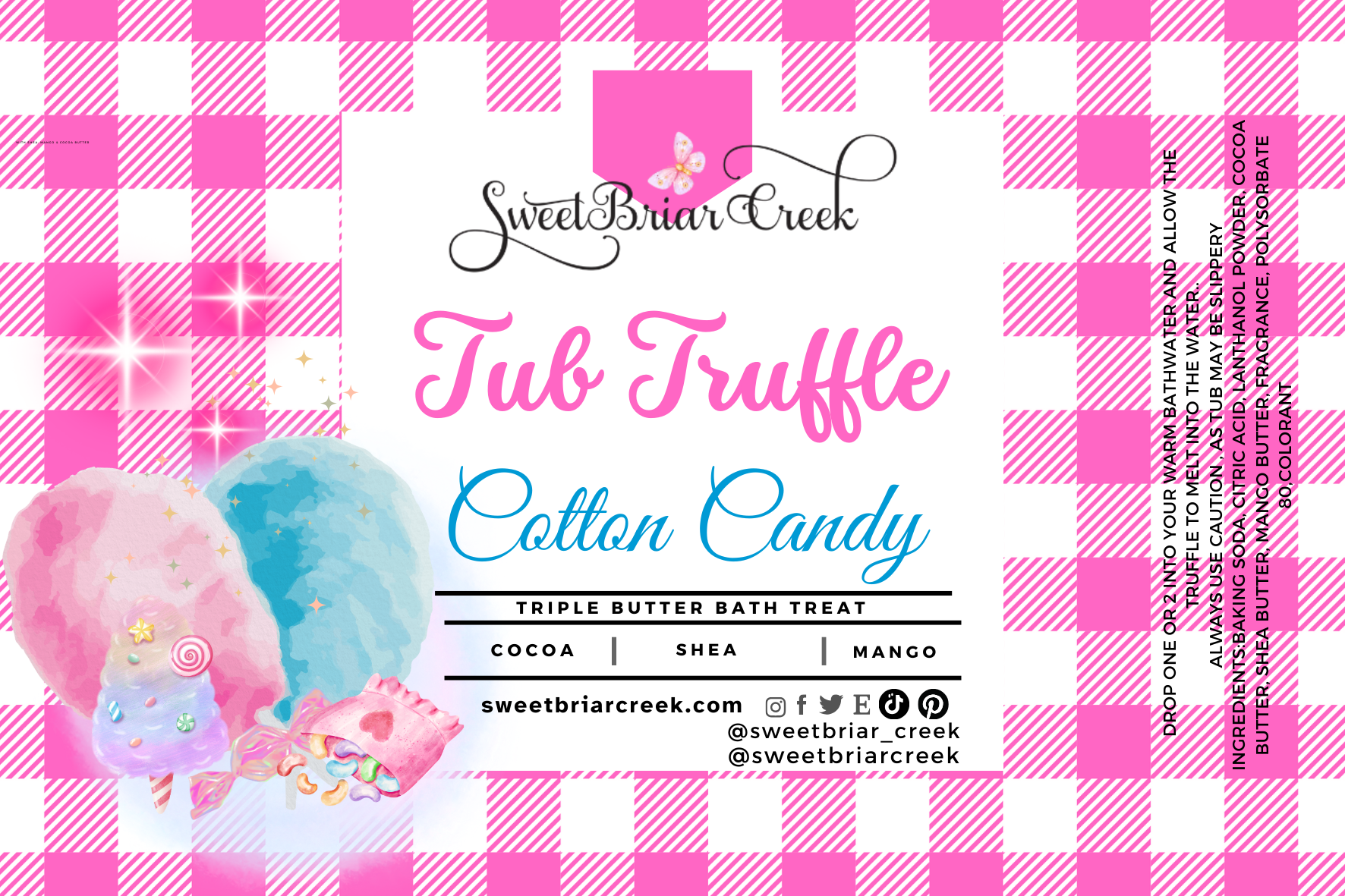 Cotton Candy Bath Butter Tub Truffles
