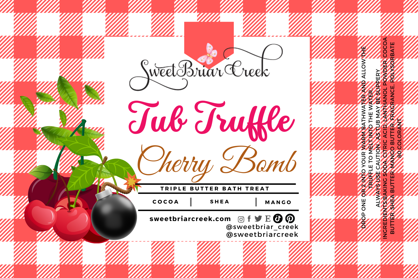 Cherry Bomb Bath Butter Tub Truffles