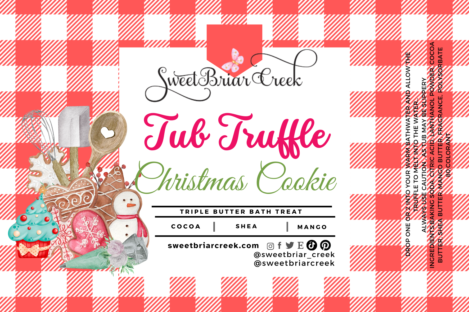 Christmas Cookie Bath Butter Tub Truffles
