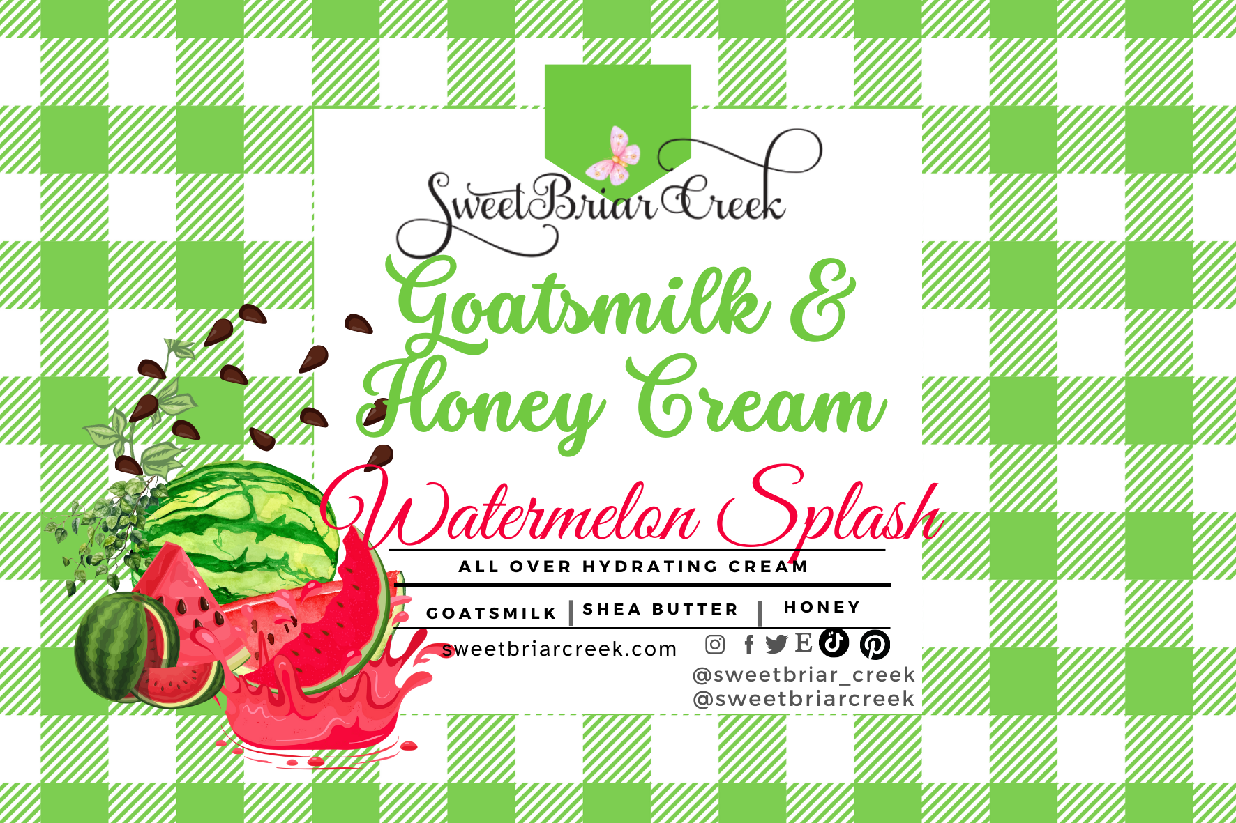 Watermelon Splash Goat Milk & Honey Body Creme