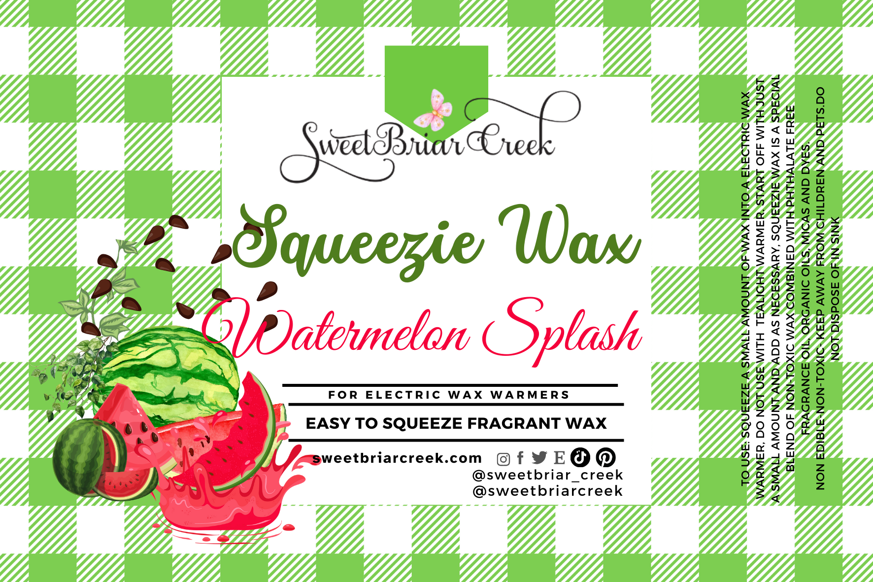 Watermelon Splash Squeezie Wax + Scoopable melts for Waxwarmer