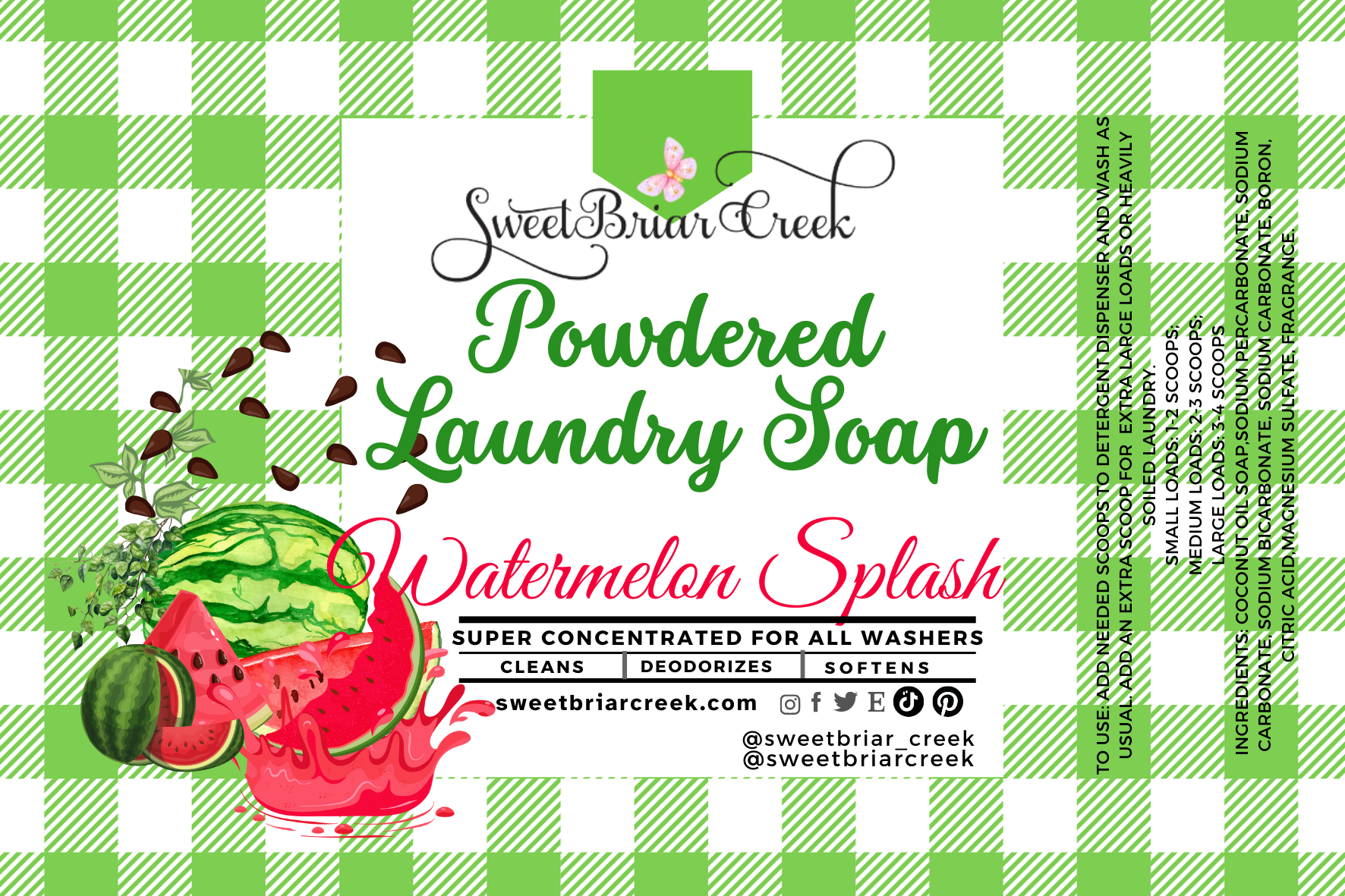 Watermelon Splash Powdered Laundry Soap