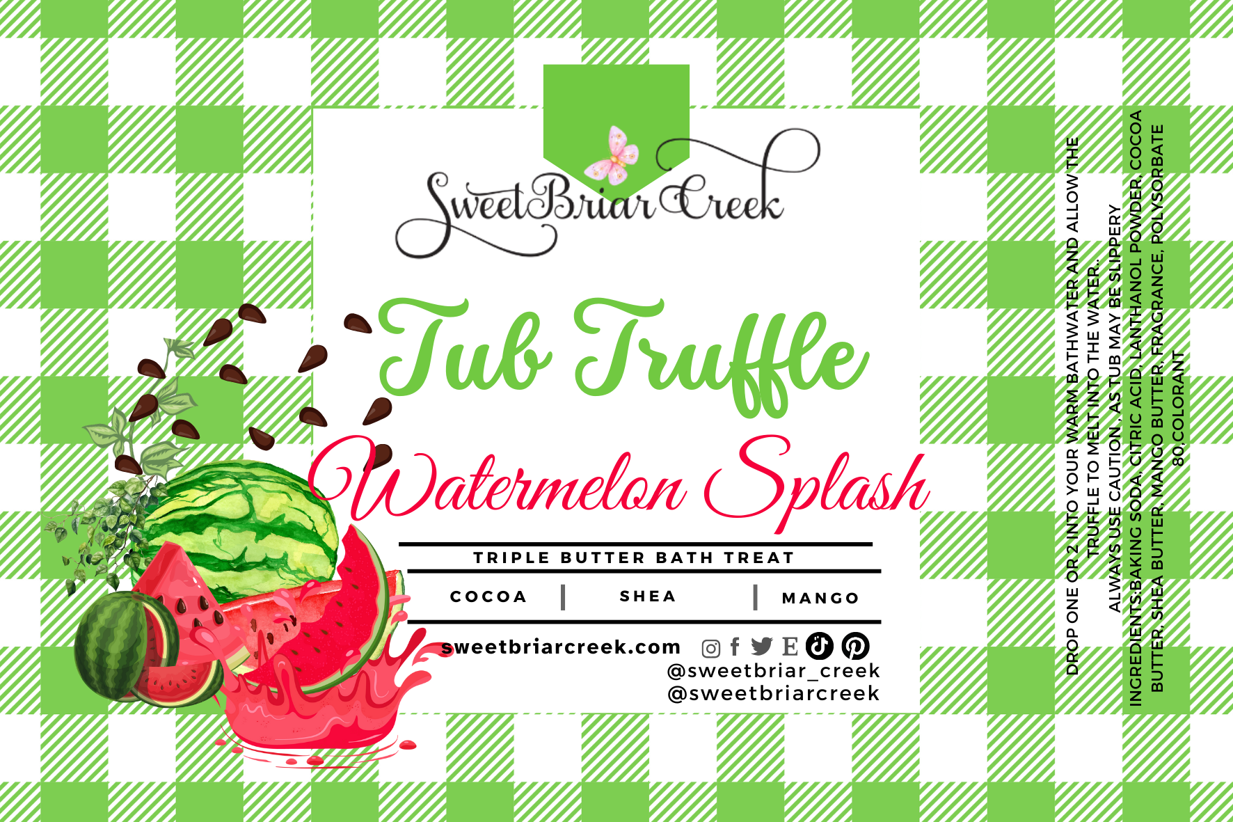 Watermelon Splash Bath Butter Tub Truffles