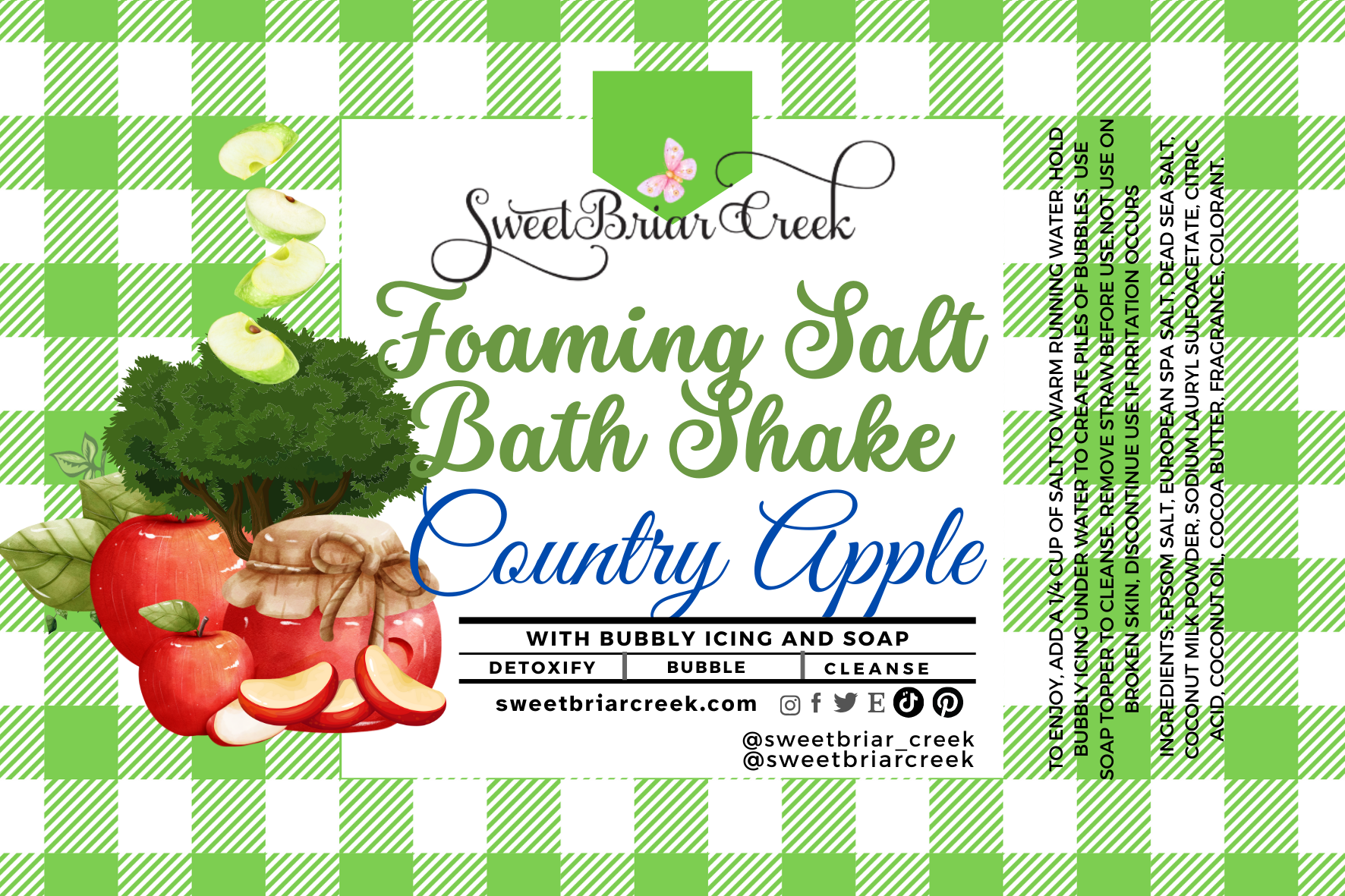Country Apple Foaming Salt Bath Shake