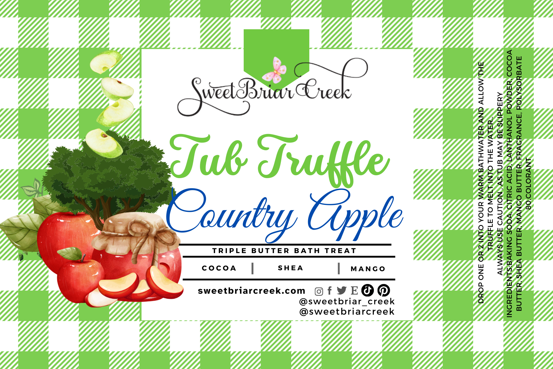 Country Apple Bath Butter Tub Truffles