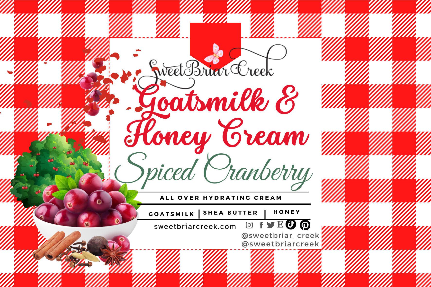 Spiced Cranberry Goat Milk & Honey Body Creme