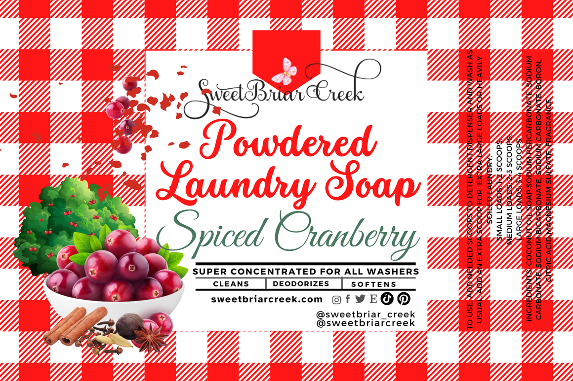 Spiced Cranberry Powdered Laundry Soap