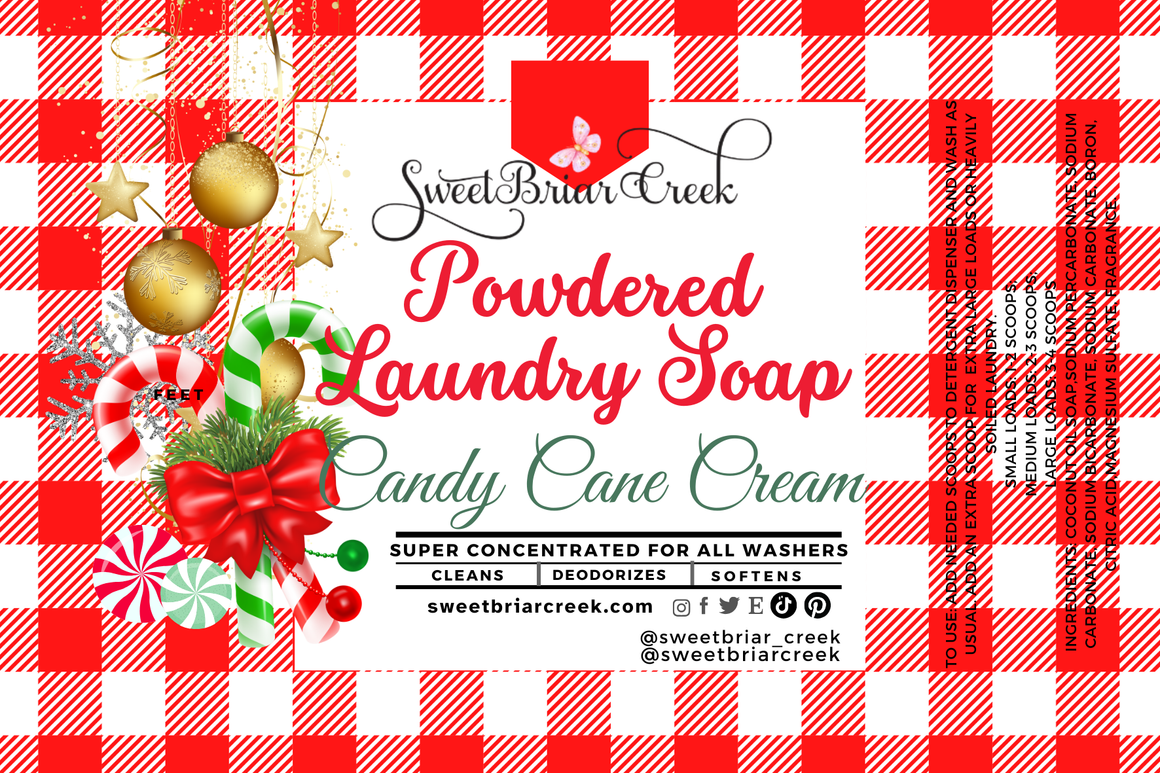 Candy Cane Cream Powdered Laundry Soap