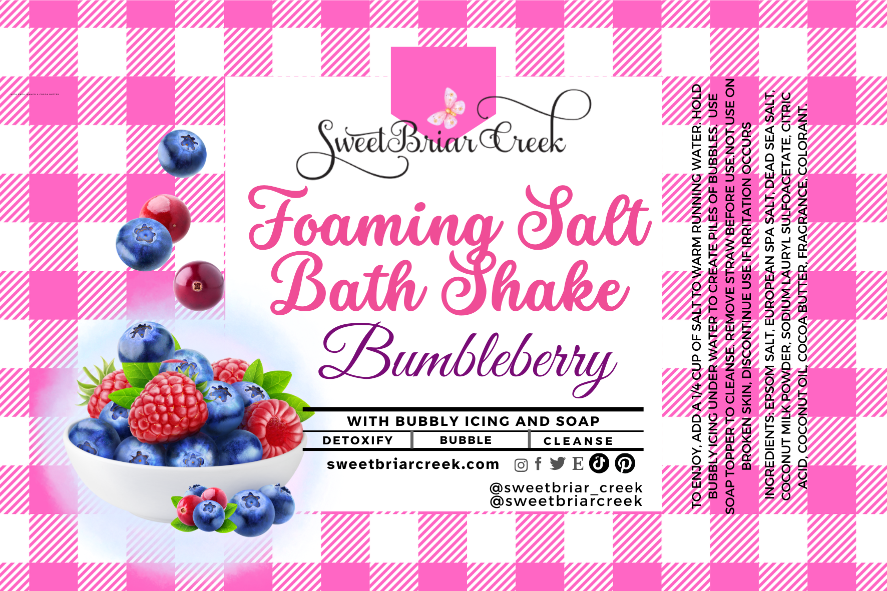 Bumbleberry Foaming Salt Bath Shake