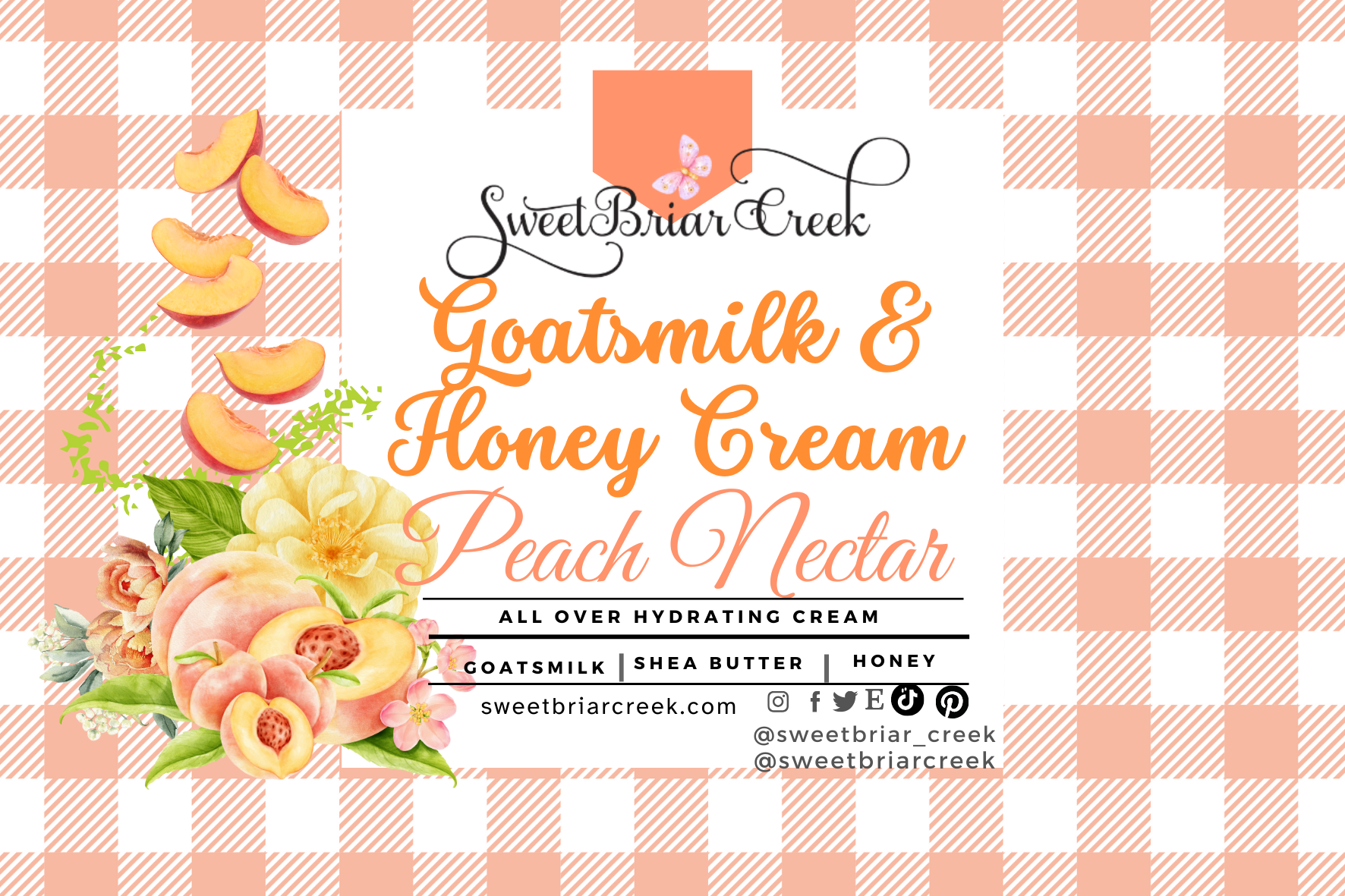 Peach Nectar Goat Milk & Honey Body Creme
