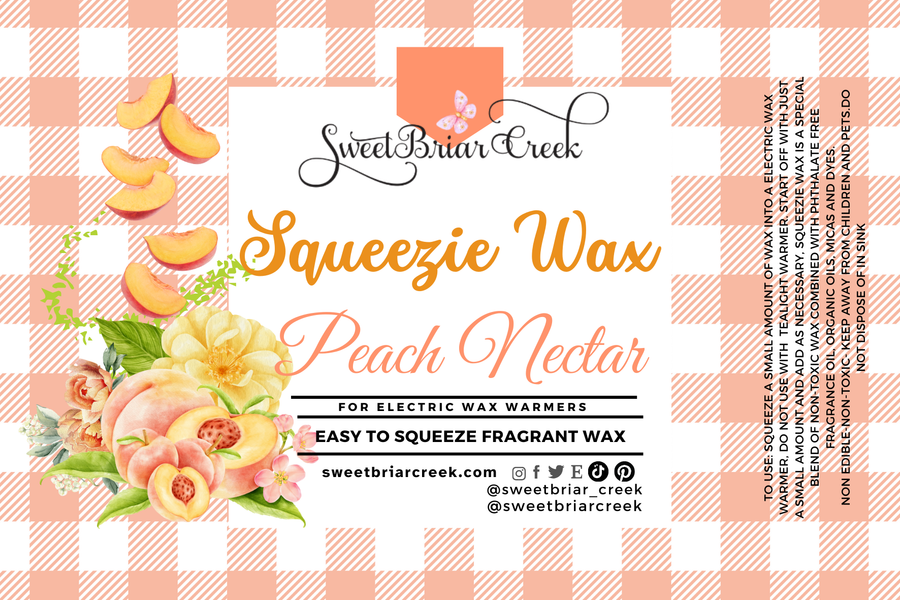 Peach Nectar Squeezie Wax + Scoopable melts for Waxwarmer