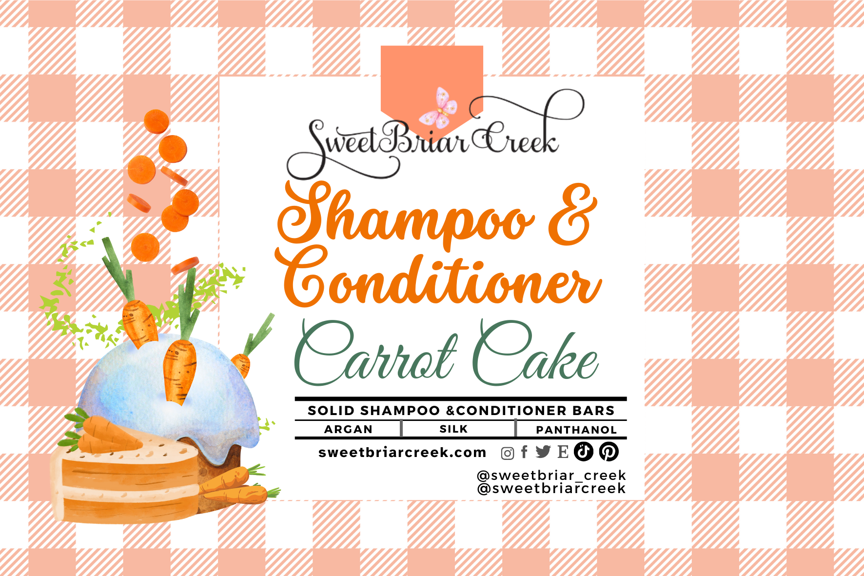 Carrot Cake Shampoo & Conditioner Bars