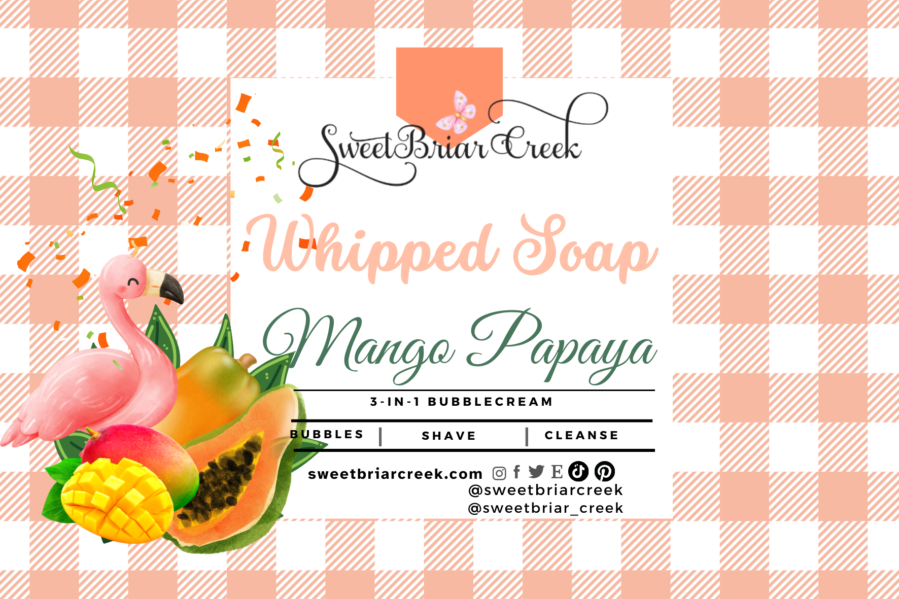 Mango Papaya Whipped Soap & Shaving Cream