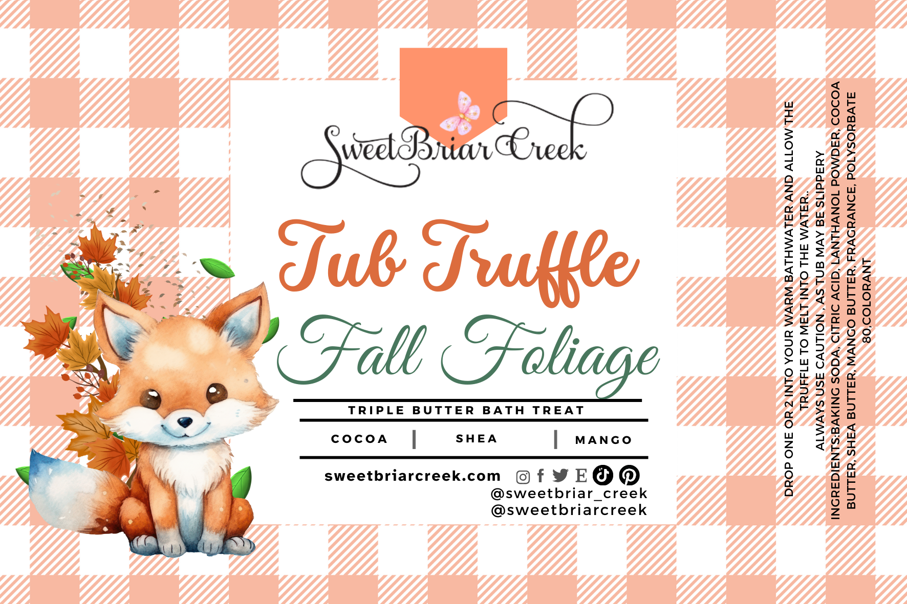 Fall Foliage Bath Butter Tub Truffles