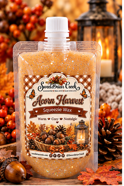Acorn Harvest Squeezie Wax + Scoopable melts for Waxwarmer