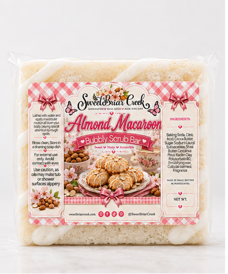 Almond Macaron Bubbly Scrub Body Bars